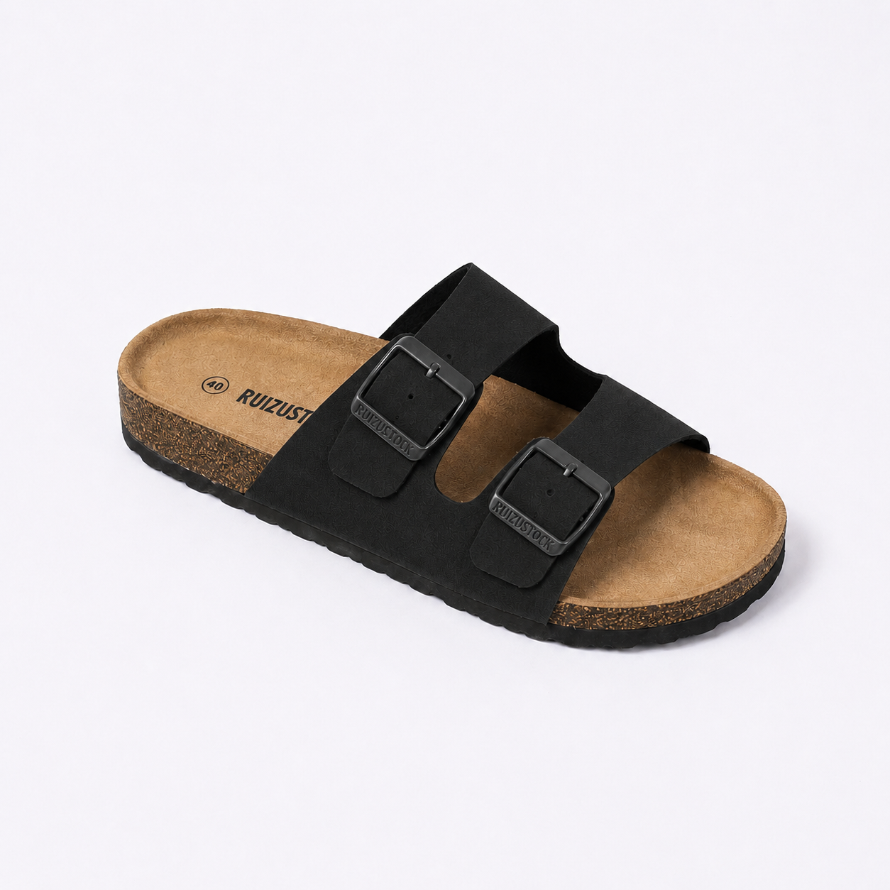 Birkenstock Boston Classic Sandalen Suède Taupe