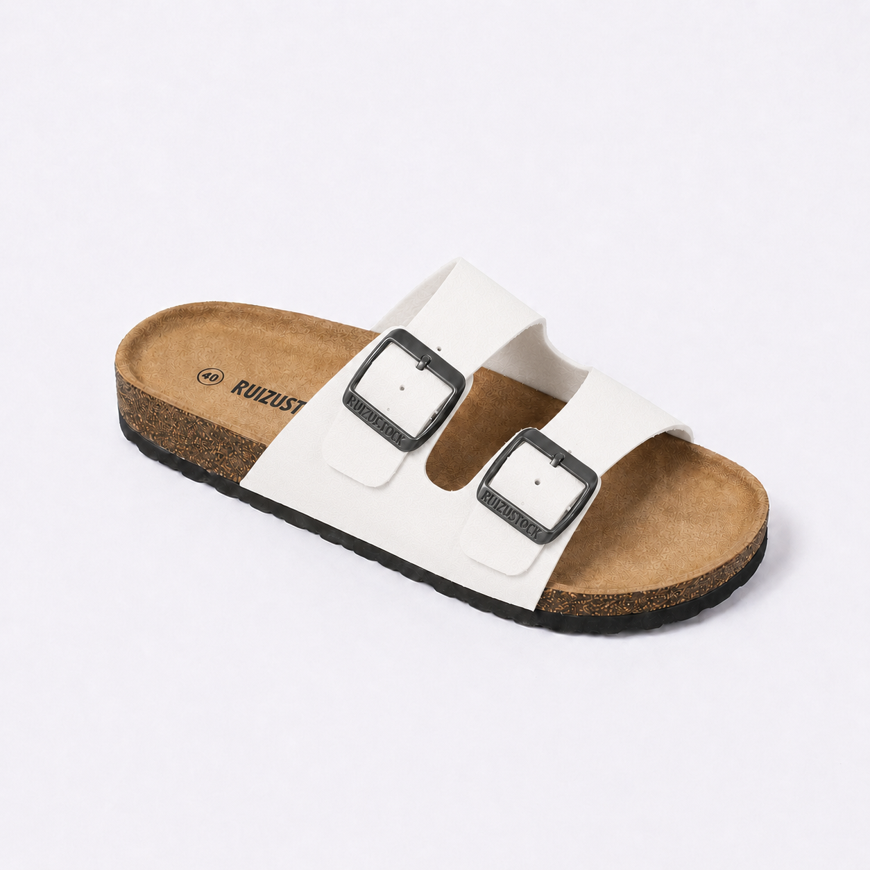 Birkenstock Boston Classic Sandalen Suède Taupe